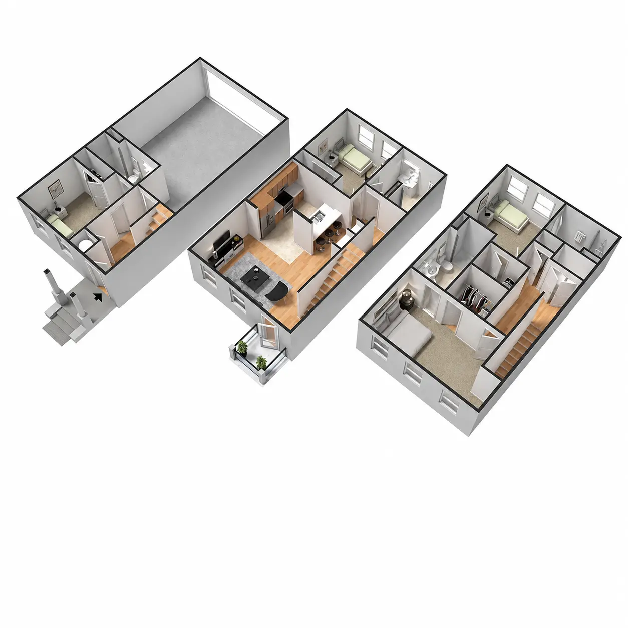 4 Bed floor plan